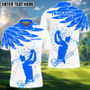 BlueJoses Golf and Wing Pattern Customized Name 3D Shirt (4 Colors)