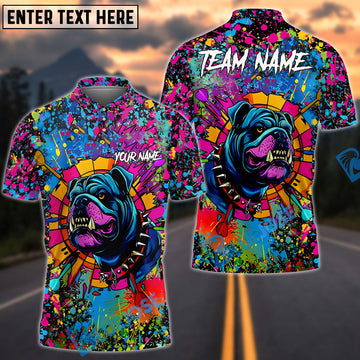 BlueJose Darts Bulldog Personalized Name, Team Name Shirt