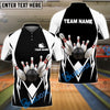 BlueJose Bowling and Pins Crown Personalized Name, Team Name 3D Shirt (5 Colors)