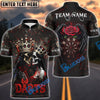 BlueJose Darts Skull Couple Crown Gothic Dartboard Design Personalized Name, Team Name Shirt (4 Colors)