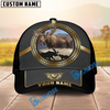 BlueJose Moose Hunting Gold Line Majestic Personalized Name 3D Cap