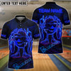 BlueJose Bowling Neon Flame Customized Name, Team Name 3D Shirt (4 Colors)