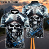 BlueJose Darts Pirate Skull Storm Design Personalized Name, Team Name Unisex Shirt (4 Colors)