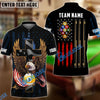 BlueJose Billiards Ball 8 And 9 Eagle USA Flag Pattern Personalized Name Shirt (2 Colors)