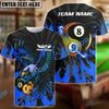 BlueJose Billiards Ball 8&9 Yinyang Eagle Flame Personalized Name Shirt (4 Colors)