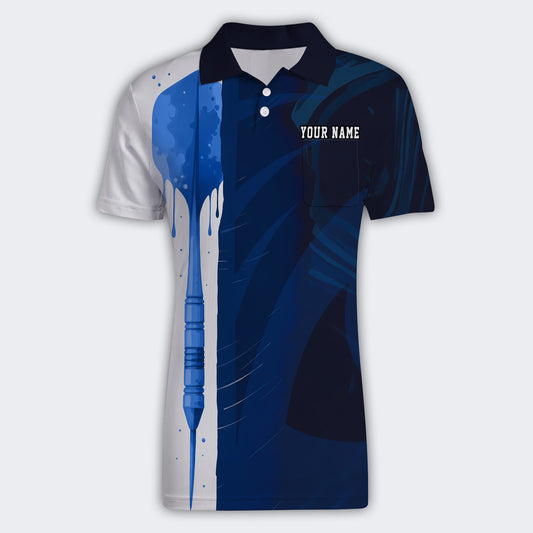 BlueJose Blue Darts Paintdrop Style Personalized Name, Team Name Unisex Shirt