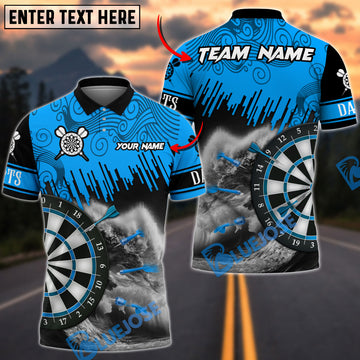 BlueJose Darts Seawave Personalized Name, Team Name Shirt (4 Colors)