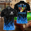 BlueJose Billiards Ball 8 Fire The Tip I Promise Personalized Name Shirt (4 Colors)
