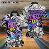 BlueJose Bowling & Pins Street Art “They Not Like Us” Cartoon Customized Name, Team Name 3D Shirt (4 Colors)