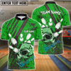 BlueJose Skull Bowling And Pins Multicolor Option Customized Name 3D Shirt (4 Colors)