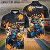 BlueJose Bowling And Pins King Gorilla Customized Name, Team Name 3D Shirt (4 Colors)