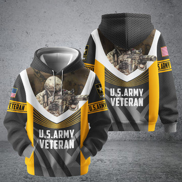 BlueJose Premium U.S. Army Veteran Zip Hoodie