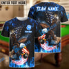 BlueJose Billiard 8 Ball Eagle Fire Flame Personalized Name, Team Name Unisex Shirt ( 4 Colors )