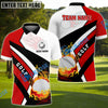 BlueJoses Golf Fire And Water Multicolor Customized Name 3D Shirt (4 Colors)
