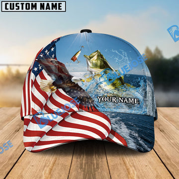 BlueJose Eagle Flag Bass Fishing Classic Cap