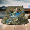 BlueJose Bass Camouflage Custom Name Bucket Hat