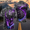 BlueJose Darts Flame King Skull Personalized Name, Team Name Shirt (4 Colors)
