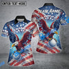 BlueJose American Thunder Eagle Golf Polo Customized Name, Team Name Shirts