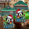 BlueJose Billiards Ball 8 And 9 Green Christmas Pattern Personalized Shirt (2 Colors)