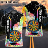 BlueJose Rainbow Color DartBoard Personalized Name, Team Name Shirt