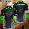 BlueJose Flame 8 Ball Billiards Personalized Name Shirt  for Team (6 Colors)