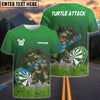 BlueJose Darts Turtle Throwing Darts Personalized Name And Team Name Shirt