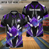 BlueJose Bowling And Pins Thunder Pattern Multicolor Personalized Name 3D Shirt