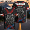 BlueJose Darts Bulldog Fierce Customized Name, Team Name 3D Shirt (4 Colors)