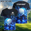 BlueJose Golf Thunderbolt Customized Name, Team Name 3D Shirts (4 Colors)