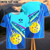 BlueJose Pickleball Colorful Strike Personalized Name Shirt (4 Colors)