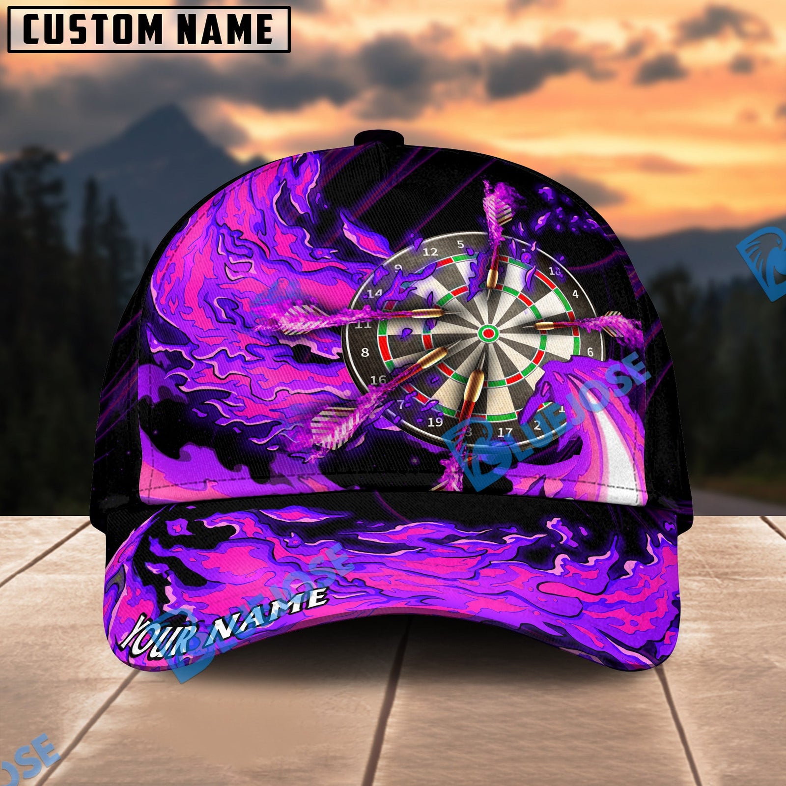 BlueJose  Breath Of Fire Darts Personalized Name Cap (4 Colors)