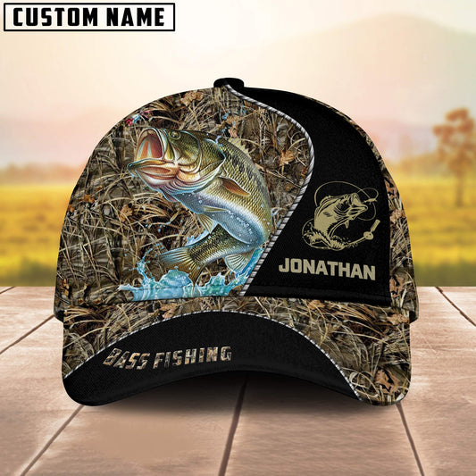 BlueJose Personalized Bass Fishing Grass Cap