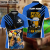 BlueJose Billiards Ball 8 And Beer Im Here Personalized Name & Team Name Shirt (4 Colors)