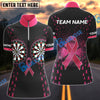 BlueJose Darts Strong in Pink Breast Cancer Awareness Ribbon Personalized Name Shirt