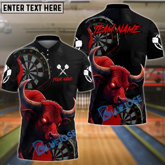 BlueJose Darts Bull Fury Personalized Name, Team Name Shirt (4 Colors)
