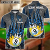 BlueJose Billiards Ball 9 Monster Hand Personalized Name Shirt (4 Colors)