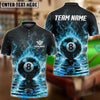 BlueJose Billiards Ball 8 Pool Thunder Lightning Personalized Name, Team Name Unisex Shirt (4 Colors)
