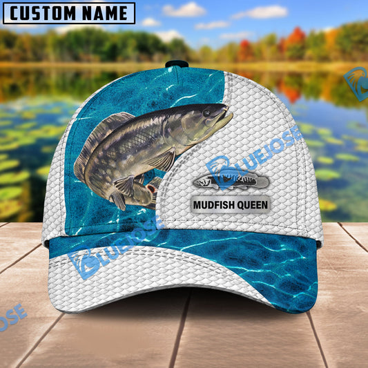 BlueJose Custom Name Bowfish Fishing Blue Water Cap