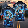 BlueJose Darts Bulldog Fire Flame Customized Name, Team Name 3D Shirt (4 Colors)