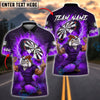 BlueJose Darts Bulldog Fire Flame Customized Name, Team Name 3D Shirt (4 Colors)