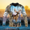 BlueJose Personalized Deer Hunting 3D Hoodie (3 Colors)