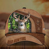 BlueJose Premium Brown Printed Deer Hunting Personalized Cap