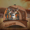 BlueJose Premium Brown Printed Deer Hunting Personalized Cap