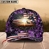 BlueJose Deer Hunting USA Flag Sunset Multicolor Personalized Cap