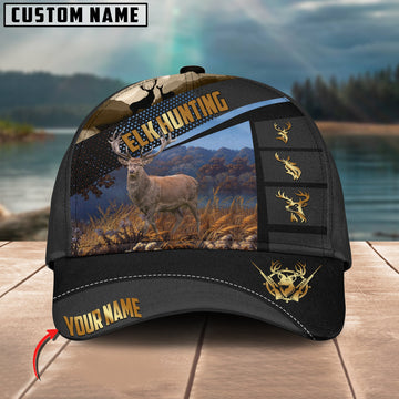 BlueJose Elk Hunting Sport Pattern Personalized Cap ( 2 Colors )