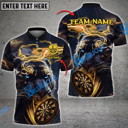 BlueJose Darts Storm Tiger Personalized Name, Team Name Shirt (4 Colors)