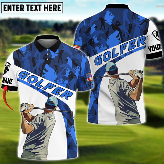 BlueJose Pride Premium Golf Man Personalized Name 3D Shirt