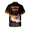 BlueJoses Flame Bowling Gutter Gang Personalized Name Hawaiian Shirt