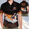 BlueJoses Flame Bowling Gutter Gang Personalized Name Hawaiian Shirt