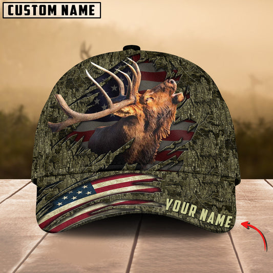 BlueJose Premium Elk Hunting Personalized Cap